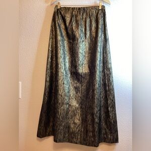 Vintage Tumbleweeds Metallic Maxi Skirt - Holiday Party Ready - Size XL